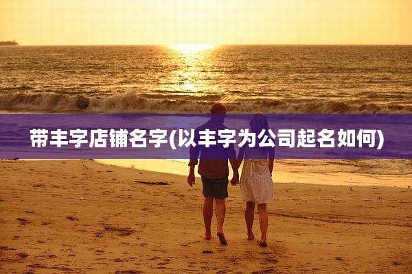 带丰字店铺名字(以丰字为公司起名如何)