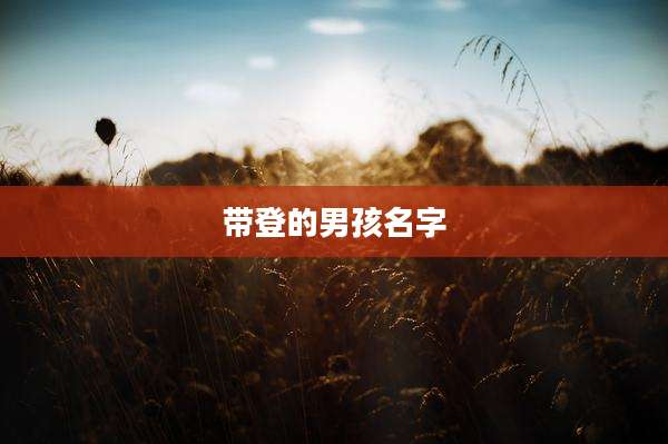 带登的男孩名字