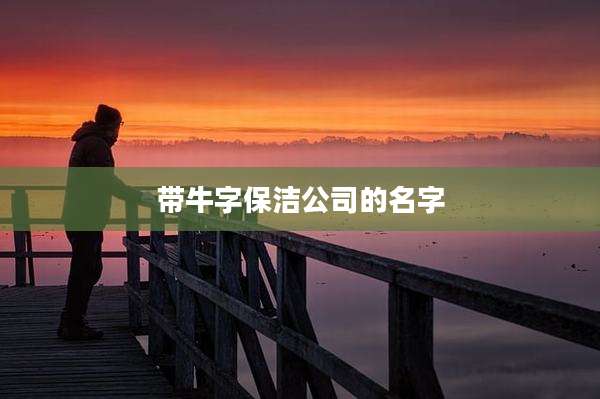 带牛字保洁公司的名字
