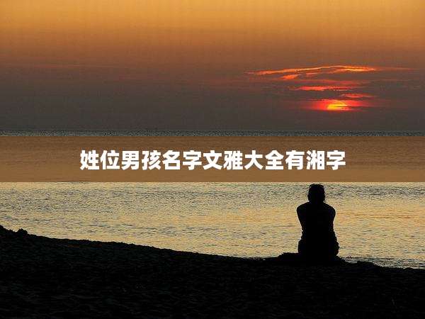 姓位男孩名字文雅大全有湘字
