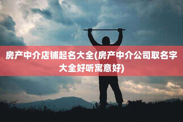 房产中介店铺起名大全(房产中介公司取名字大全好听寓意好)