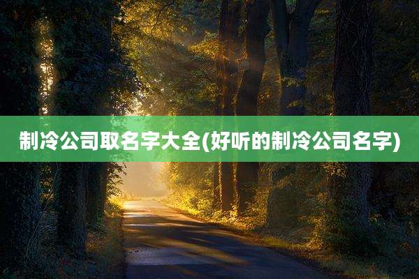 制冷公司取名字大全(好听的制冷公司名字)