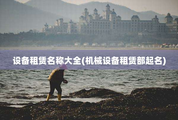 设备租赁名称大全(机械设备租赁部起名)