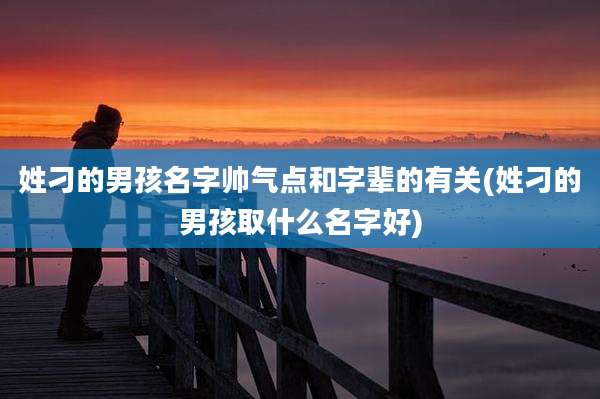 姓刁的男孩名字帅气点和字辈的有关(姓刁的男孩取什么名字好)