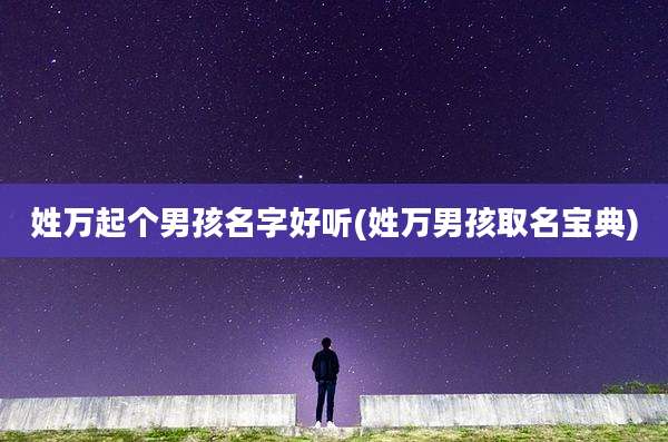 姓万起个男孩名字好听(姓万男孩取名宝典)