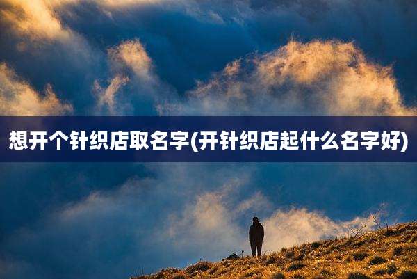 想开个针织店取名字(开针织店起什么名字好)