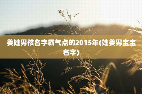 姜姓男孩名字霸气点的2015年(姓姜男宝宝名字)