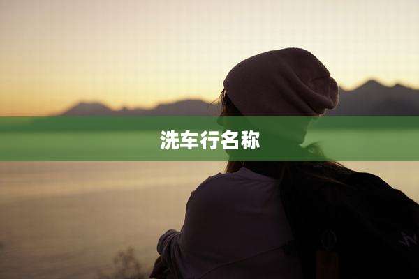 洗车行名称