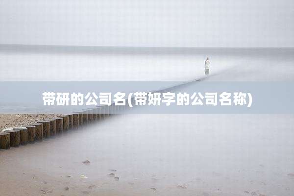 带研的公司名(带妍字的公司名称)