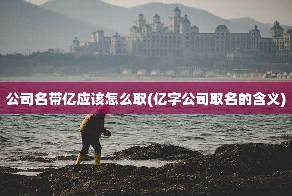 公司名带亿应该怎么取(亿字公司取名的含义)
