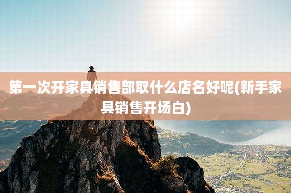 第一次开家具销售部取什么店名好呢(新手家具销售开场白)