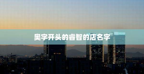 奥字开头的睿智的店名字