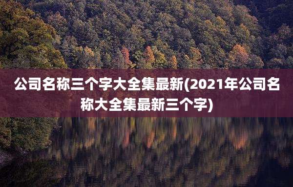 公司名称三个字大全集最新(2021年公司名称大全集最新三个字)