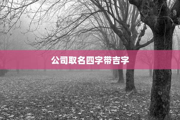 公司取名四字带吉字