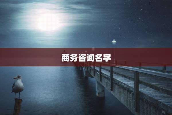 商务咨询名字