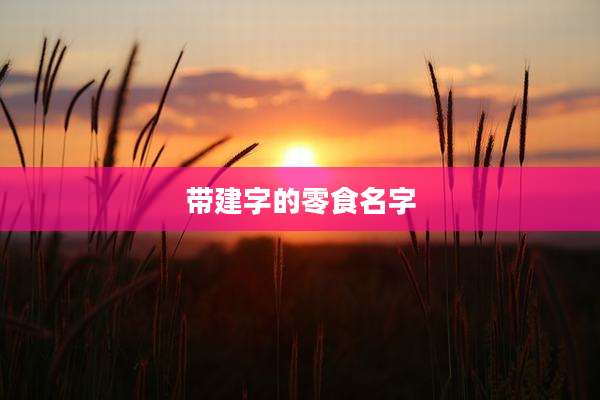 带建字的零食名字