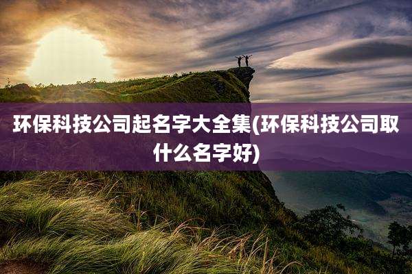 环保科技公司起名字大全集(环保科技公司取什么名字好)