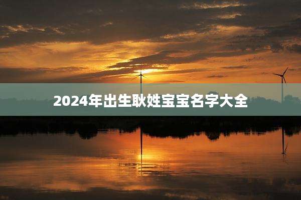 2024年出生耿姓宝宝名字大全