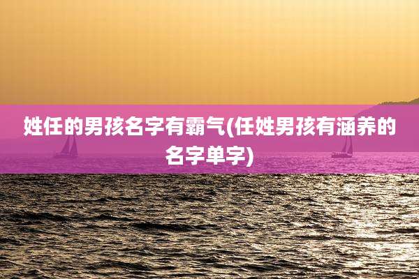 姓任的男孩名字有霸气(任姓男孩有涵养的名字单字)