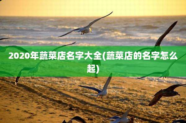 2020年蔬菜店名字大全(蔬菜店的名字怎么起)