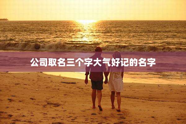 公司取名三个字大气好记的名字