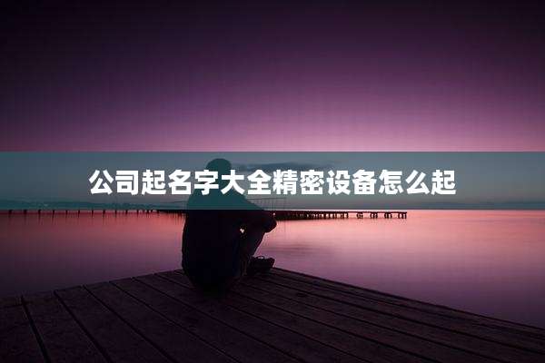 公司起名字大全精密设备怎么起
