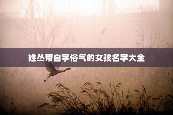 姓丛带自字俗气的女孩名字大全