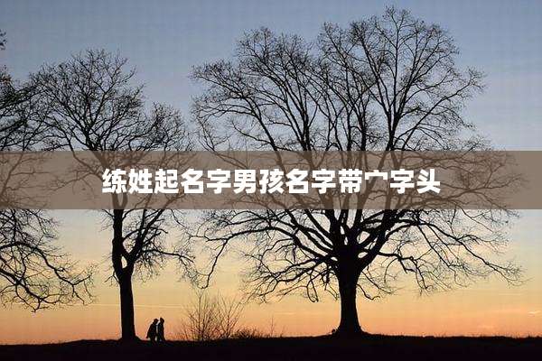 练姓起名字男孩名字带宀字头
