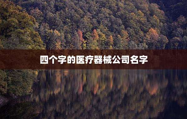 四个字的医疗器械公司名字