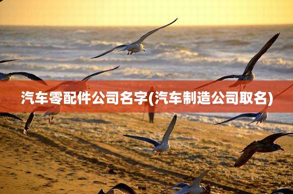 汽车零配件公司名字(汽车制造公司取名)