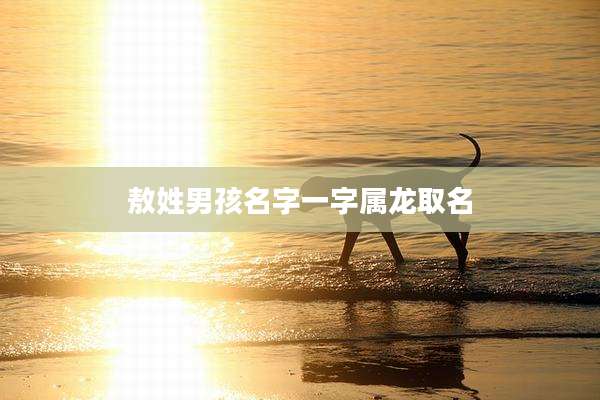敖姓男孩名字一字属龙取名