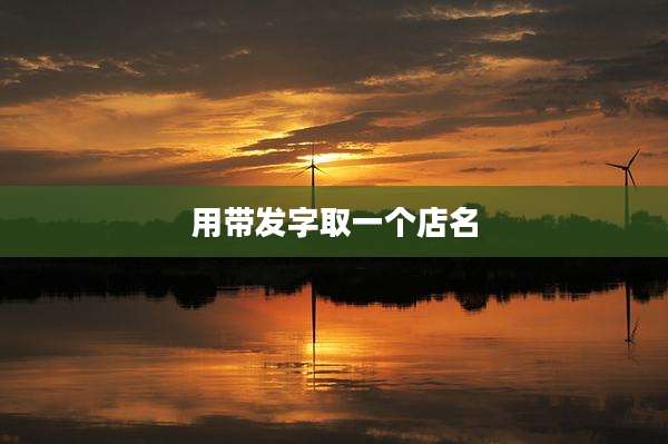 用带发字取一个店名