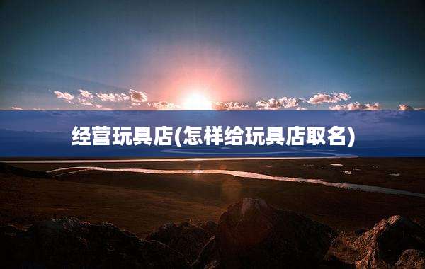 经营玩具店(怎样给玩具店取名)
