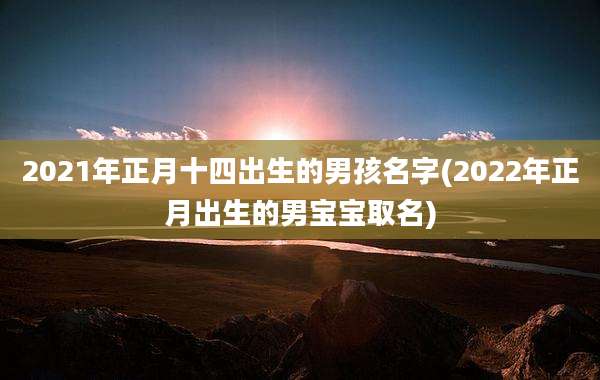 2021年正月十四出生的男孩名字(2022年正月出生的男宝宝取名)