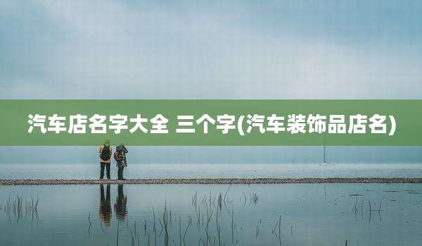 汽车店名字大全 三个字(汽车装饰品店名)