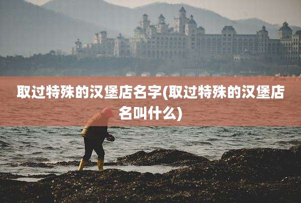 取过特殊的汉堡店名字(取过特殊的汉堡店名叫什么)