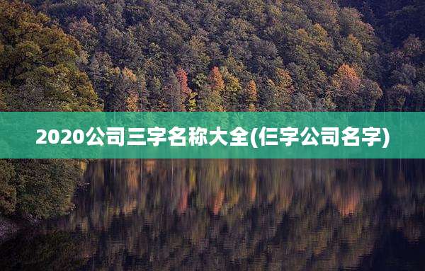 2020公司三字名称大全(仨字公司名字)