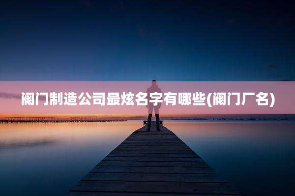 阀门制造公司最炫名字有哪些(阀门厂名)