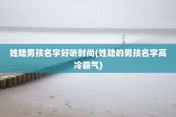 姓陆男孩名字好听时尚(姓陆的男孩名字高冷霸气)