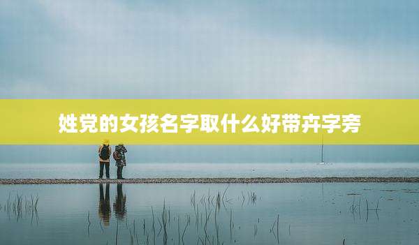 姓党的女孩名字取什么好带卉字旁