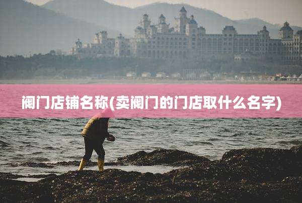 阀门店铺名称(卖阀门的门店取什么名字)