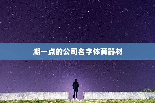 潮一点的公司名字体育器材