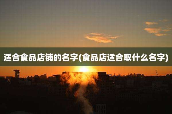 适合食品店铺的名字(食品店适合取什么名字)